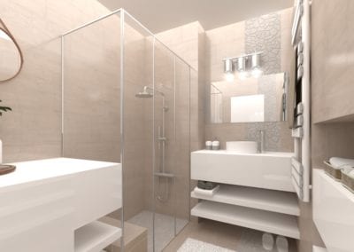 Image représentant les réalisations de salles de bain et de toilettes en 3D