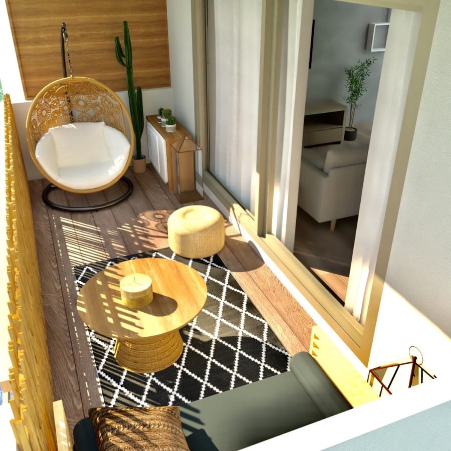 Image qui représente les réalisations de balcons et de terrasses en ligne et en 3D