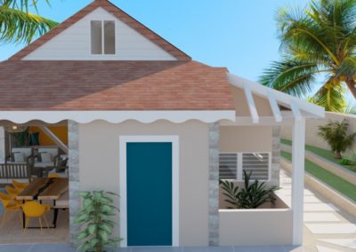 Projection 3D d'une maison en Martinique