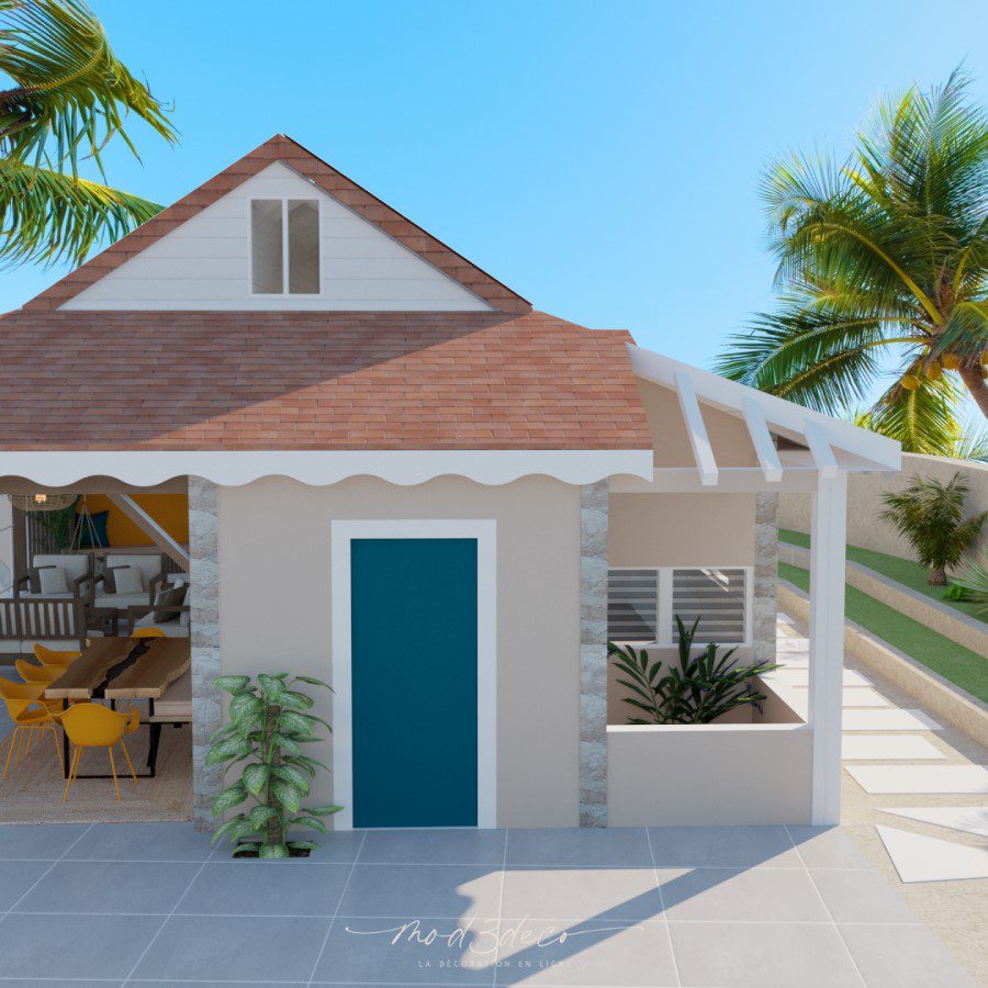 Projection 3D d'une maison en Martinique