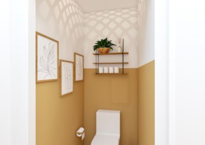 Projection 3D de toilettes pour un appartement neuf