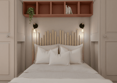 Image d'une décoration 3D d'une chambre Terracotta